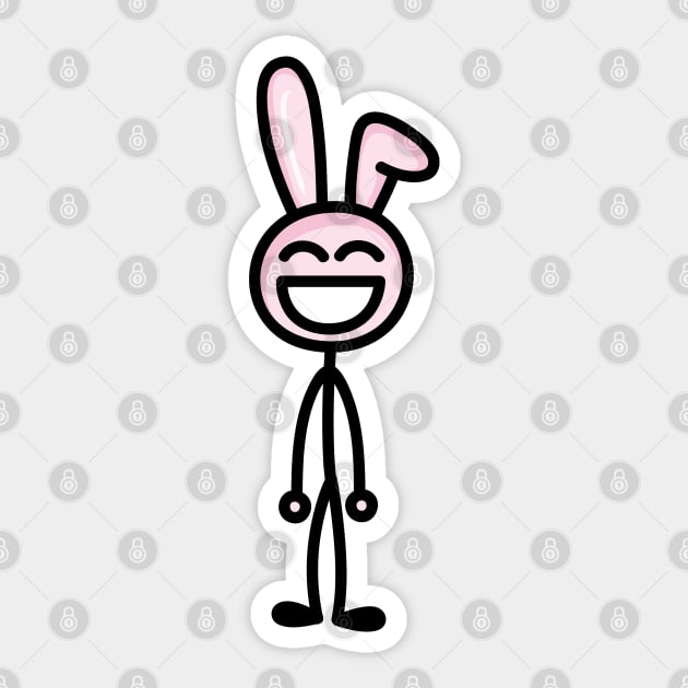 Bunny guy Sticker by hoddynoddy